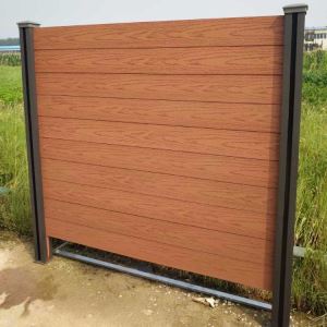 Cerca WPC Decking Cerca Externa Para Jardim Exterior Cerca WPC